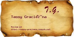 Tassy Graciána névjegykártya
